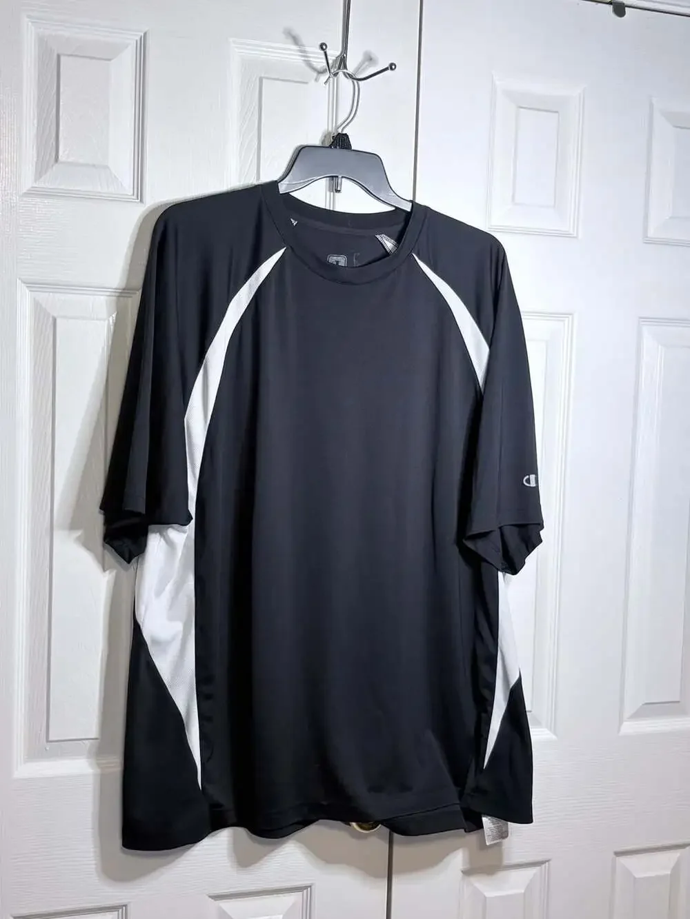 Champion Men's Athletic Performance T-Shirt Black White 3XL #539 - Picture 6 of 7